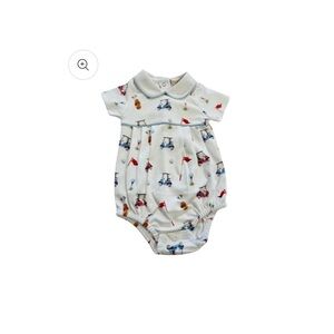 White Printed Kids One Piece Bodysuit